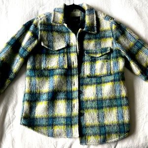 Rails wool plaid shacket size M